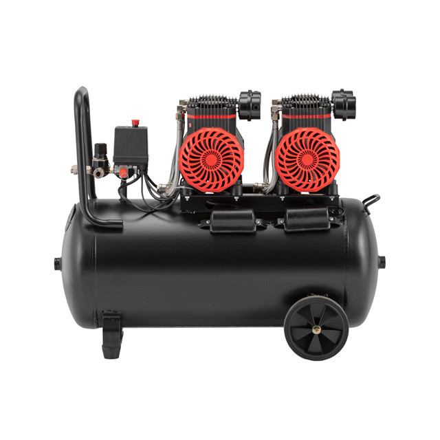 Компресор, 50 л, 2×1,5 кВт, 230 В, 8 атм, 500 л/хв, 2800 об/хв,  безмасляний, 4 циліндри, 63 дБ INTERTOOL PT-0038 Київ - фото 3