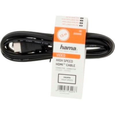 Кабель мультимедійний HDMI M to HDMI M 1.5m black Hama (00205000) Вінниця - фото 2