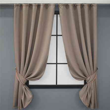 Комплект штор коротких VR-Textil Bagema Rvs № 1242ш 130х170 см 2 шт Какао (35-0043) Київ
