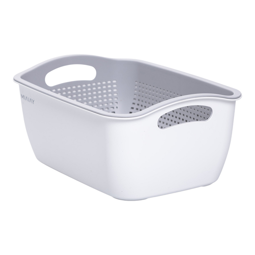 Yiwu Кошик-друшлак 2 в 1 для миття овочів, фруктів і зелені 29,5×21×11 (см) Білий HP-45-6W Киев - изображение 1