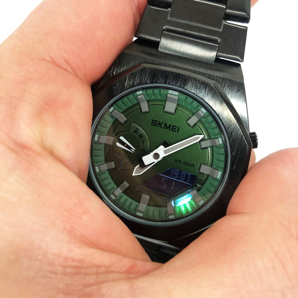 Годинники спортивні скмей SKMEI 1816BKGNBK, Хороший наручний годинник чоловічий, UJ-847 Протиударний годинник Київ - фото 10
