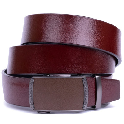 Ремень Vintage Мужской c пряжкой-автомат Коричневый (20339) Винница - изображение 1