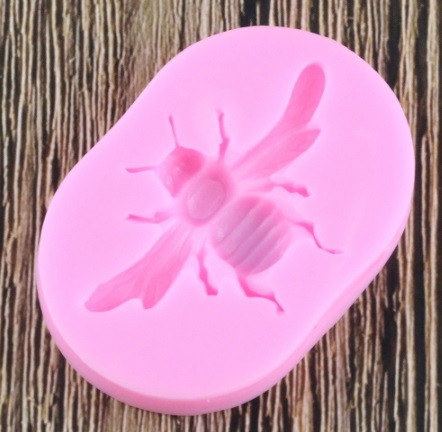 Молд силиконовый Пчела 64 на 43 мм розовый Киев - изображение 3