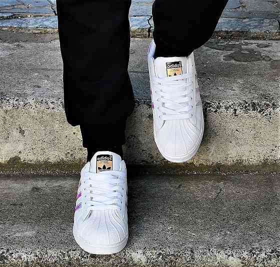 Кросівки Adidas Superstar Білі Адідас Суперстар Шкіряні (розміри: 36,37,38,39,40) — 29-1 Відео Огляд Дніпро