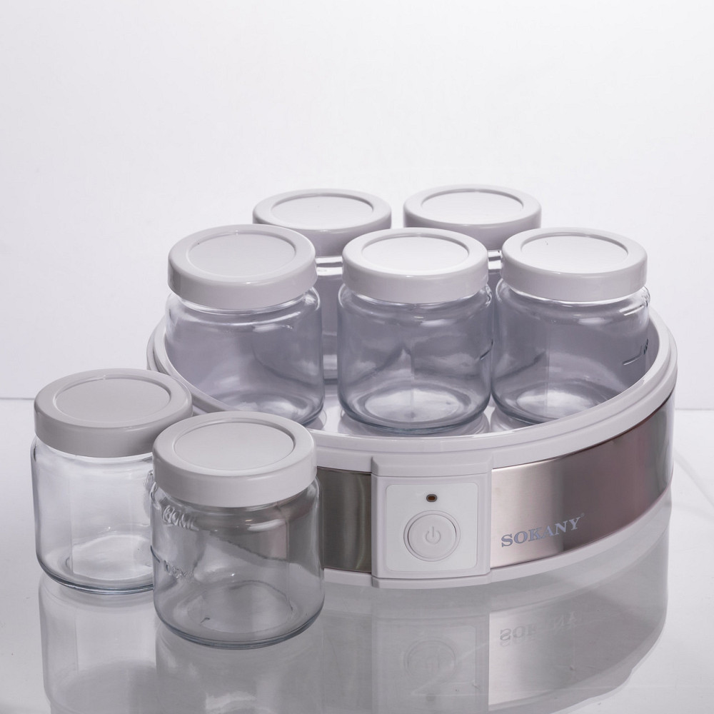 Sokany Йогуртниця електрична на 7 баночок по 180 (мл) апарат для приготування йогурту 20 Вт йог Коломия - фото 2