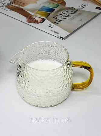 Молочник скляний Olens "Айсберг" 390 мл скляний для дому та ресторану Київ