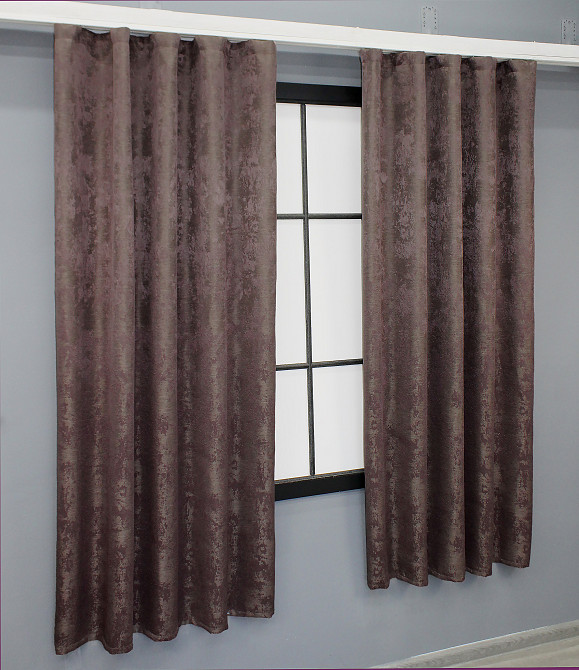 Комплект коротких штор VR-Textil Жаккард Sultan XO № 1681ш Бурый 130х170 см 2 шт (35-0304) Киев - изображение 3