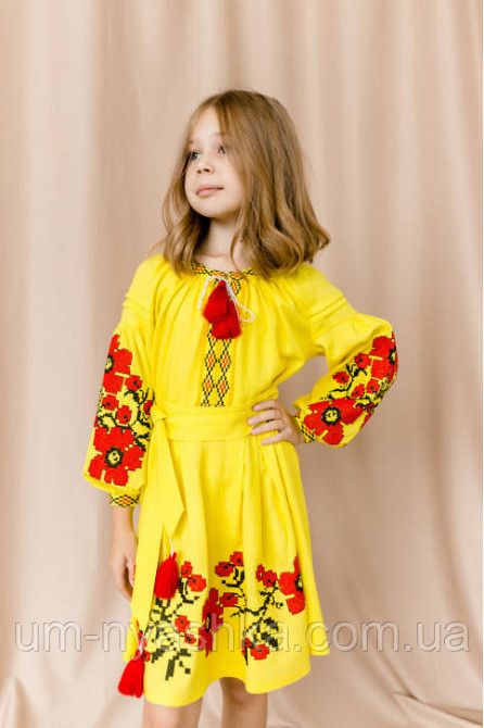 Детское вышитое платье натуральное полотно 