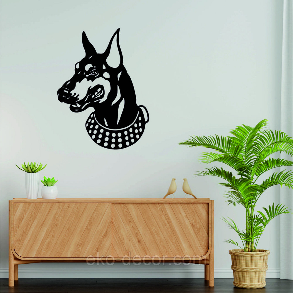 Декоративное настенное Панно «Доберман», Декор на стену Киев - изображение 1