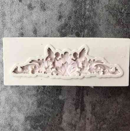 Молд силиконовый Ангелы 79 на 28 мм серый Киев