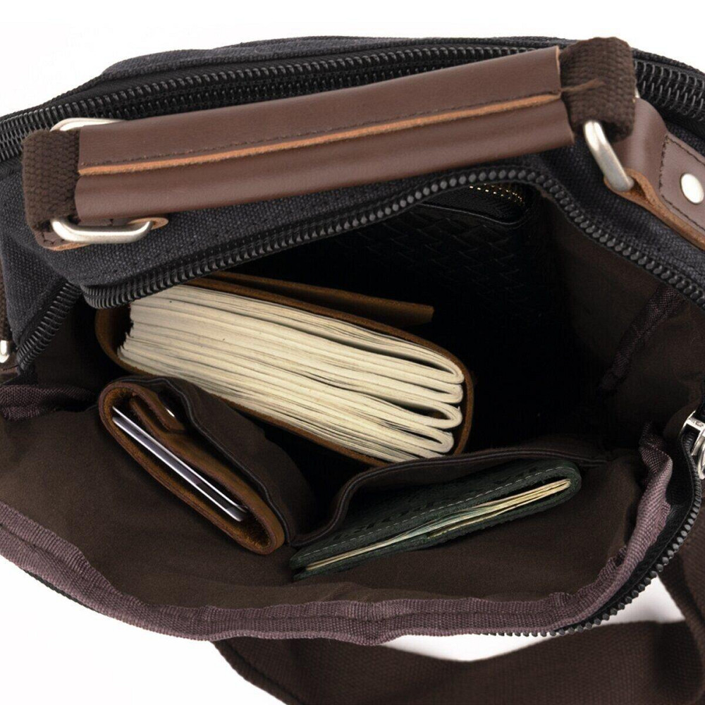 Сумка вертикальная текстильная Vintage 20079 Черная Киев - изображение 10