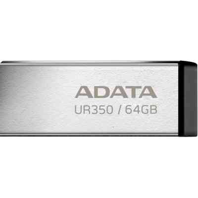 USB флеш накопичувач ADATA 64GB UR350 Silver-Black USB 3.2 (UR350-64G-RSR/BK) Вінниця