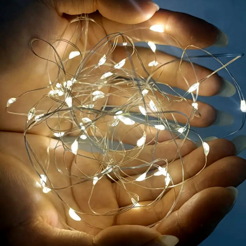 Світлодіодна гірлянда струна 100 Led 10м теплий колір (батарейки 3*AA) CW-G-100L10NB ColorWay Житомир - изображение 5