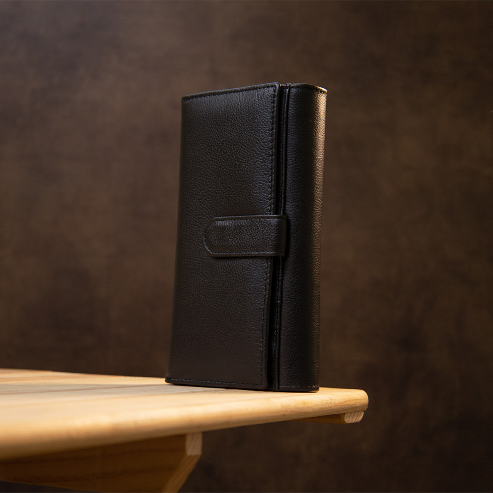 Универсальный женский кошелек ST Leather 19388 Черный Киев - изображение 3