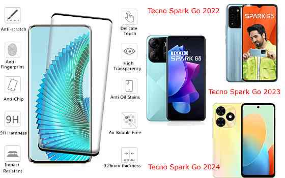 Захисне скло HyperGlass Pro для Tecno Spark Go 2022, Go 2023, Go 2024 – максимальна чутливість та захист Київ