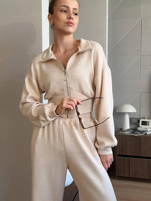 Жіночий теплий прогулянковий костюм із турецької ангори Кремовий, 42/44 Одеса - фото 5