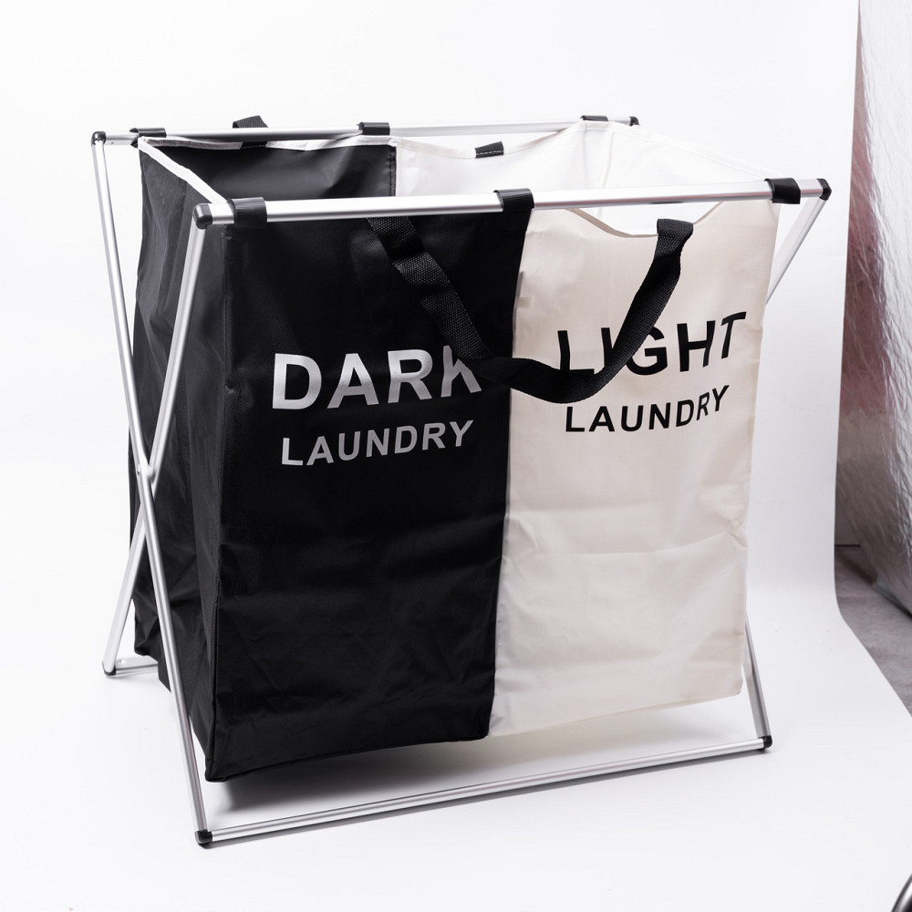 Корзина-органайзер для білизни на каркасі 60 л, 2 відділення Київ - фото 8