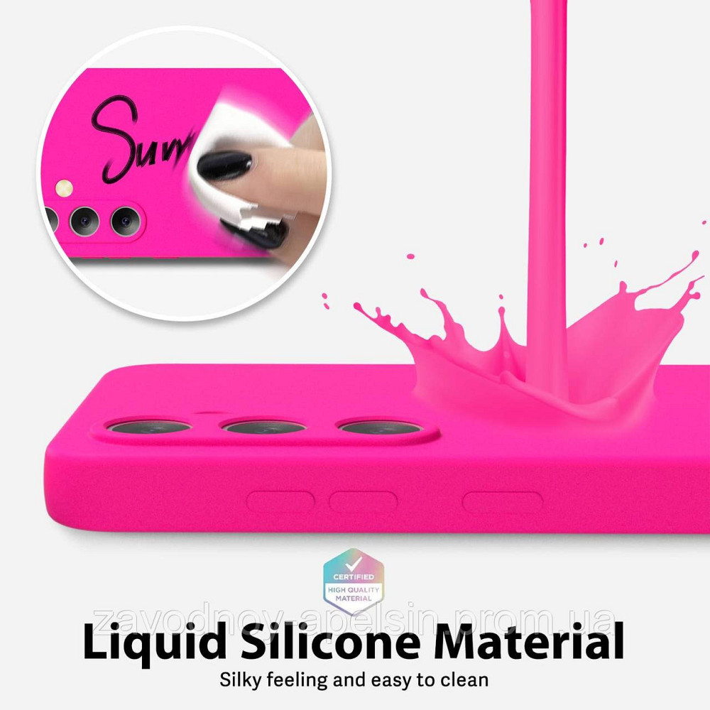 Samsung S24 FE S721 Чохол силіконовий Мікрофібра (яскравий) Одеса - фото 2