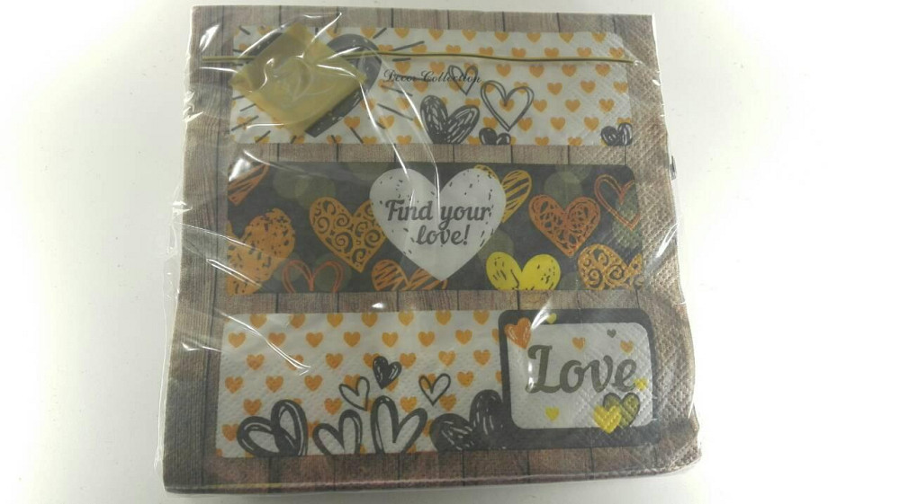 Бумажная салфетка на свадьбу (ЗЗхЗЗ, 20шт) Luxy  Любовь и воздух (1234) (1 пачка) Харьков - изображение 1