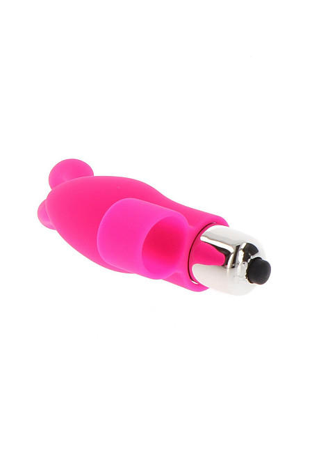 Вібратор на палець із кроликом TOY JOY рожевий, 10 х 2.6 см Sex Aura Київ - фото 3