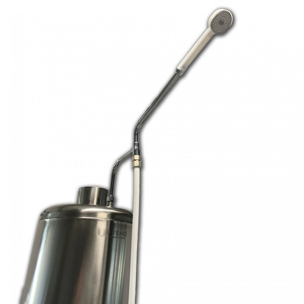 Титан водогрійний з топкою 90 л + набір кранів і душ (бойлер-буржуйка, бойлер на дровах) Київ - фото 3