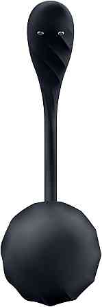 Смарт-віброяйце Satisfyer Ribbed Petal Connect App Black, керування зі смартфона, пульт ДК Sex Aura Київ