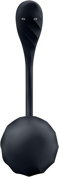Смарт-виброяйцо Satisfyer Ribbed Petal Connect App Black, управление со смартфона, пульт ДУ Sex Aura Киев - изображение 4