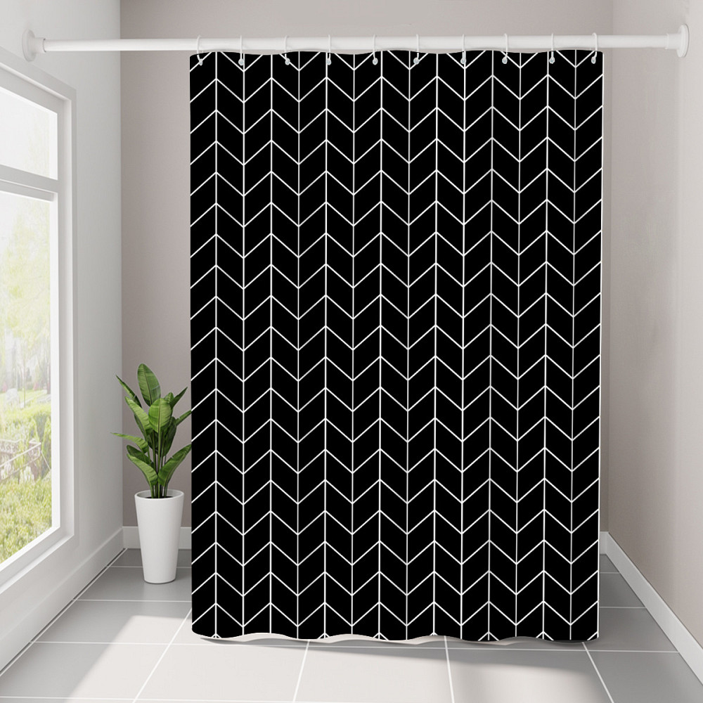 Шторка для ванной комнаты Bathlux 180 x 180 см с водоотталкивающим покрытием, Черная Каменец-Подольский - изображение 2