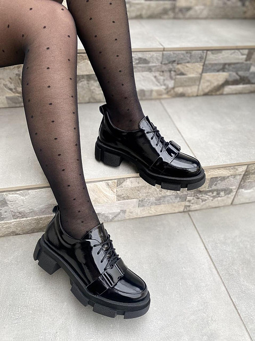 Sothby 's Туфлі жіночі Sothby 's M-832 чорні (весна-осінь, шкіра лакована) (4332) Коломыя - изображение 7