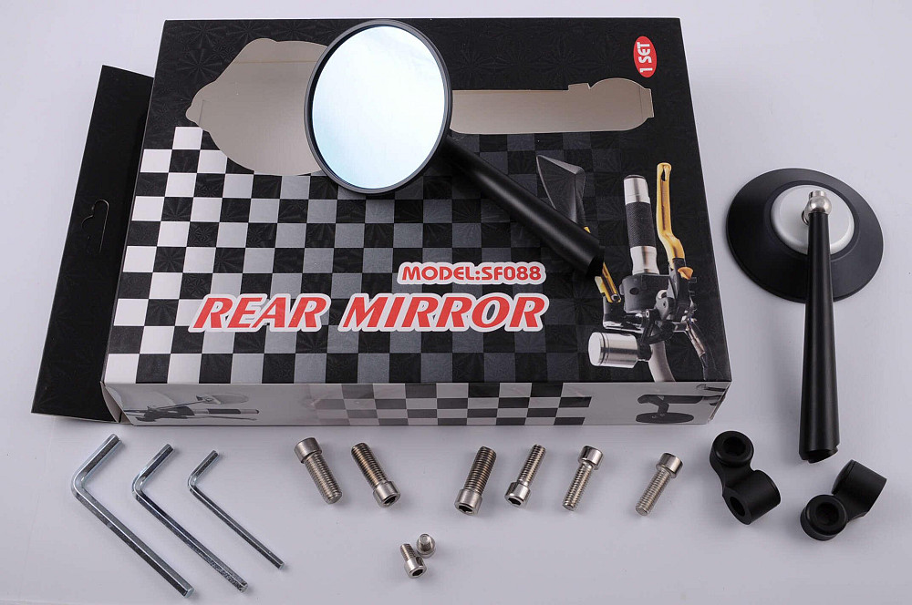 Дзеркала (чорні, круглі, алюм., антивідблиск, перехід., інструм.) CNC Киев - изображение 1