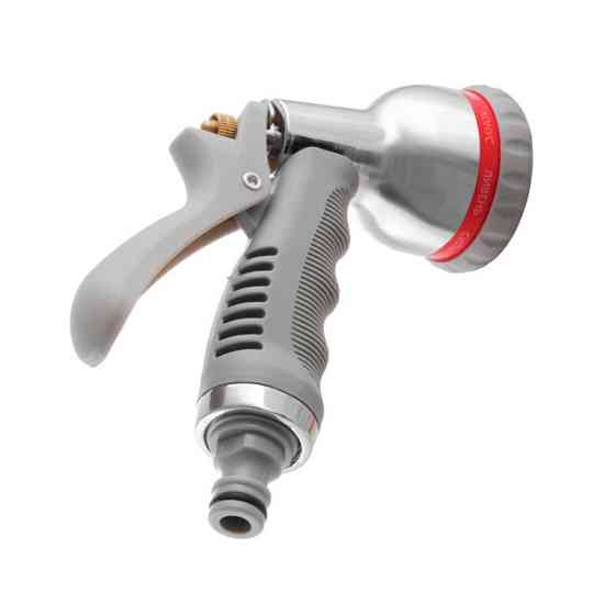Пистолет-распылитель для полива, 8 режимов, хромированный, материалы: ABS, PP, TPR, Zinc alloy INTERTOOL GE-0004 Киев