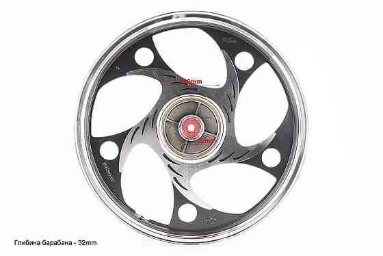 Диск задній литий 1,6-17" ALPHA/ACTIVE "хвиля", чорний (вісь 12мм) Киев