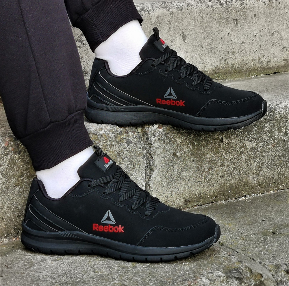 Кроссовки Reebok Черные Рибок Кожа Женские (размеры: 36,37,38,39,40,41) Днепр - изображение 9