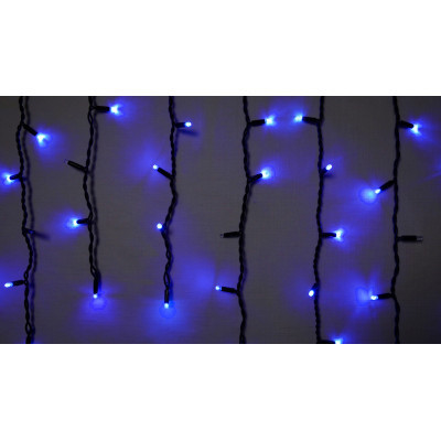 Гірлянда Delux ICICLE 75 LED 2 x 0.7 м IP44 EN Синій/черный (90016593) Вінниця - фото 1