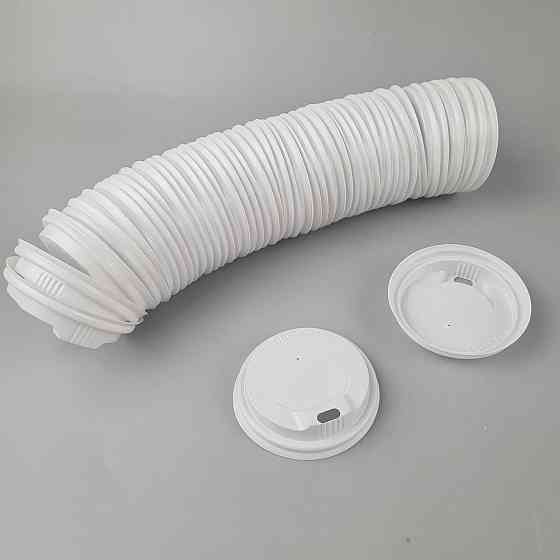 Крышка под стакан  бумажный. Ф70  (гар) белая ДИФЛОН (50 шт) Харьков