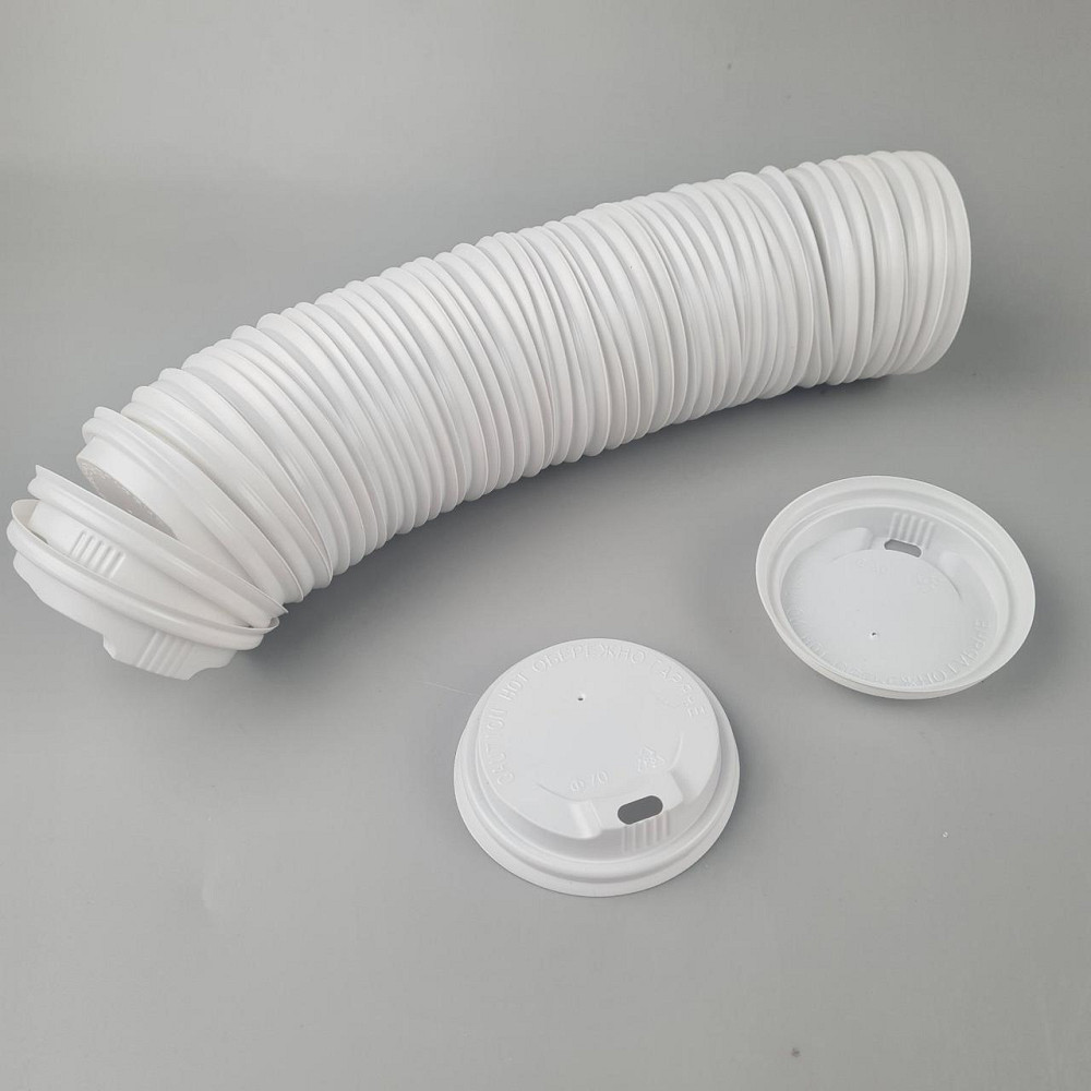 Крышка под стакан  бумажный. Ф70  (гар) белая ДИФЛОН (50 шт) Харьков - изображение 1