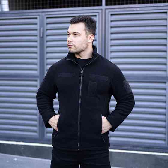 Толстовка флісова Pobedov Voin з липучками Чорний L BLto2 541Lba Київ