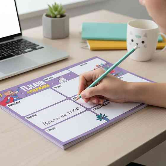 Планер недельный VT9212-03, 20х14,3 см, 54 листа, украинский Винница