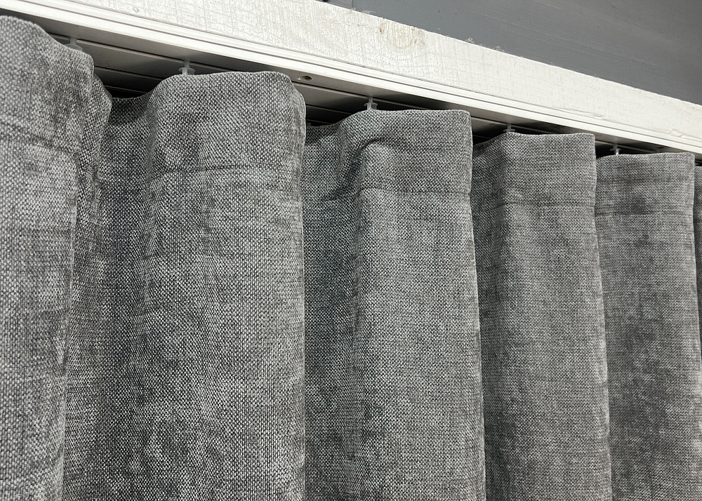 Шторна преміум тканина шеніл однотонний, колекція "VELMIRA Rich" колір сірий 1923ш Київ - фото 7