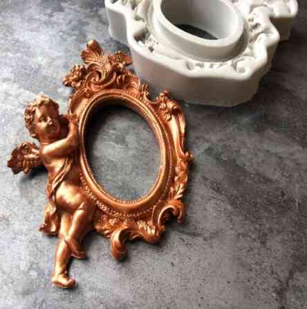 Силиконовый молд Ангел и рамка 147 на 165 мм серый Киев