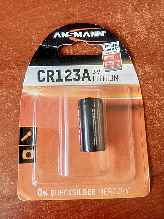 Батарейка Ansmann CR123A (3V) 1шт Германия Полтава - изображение 1