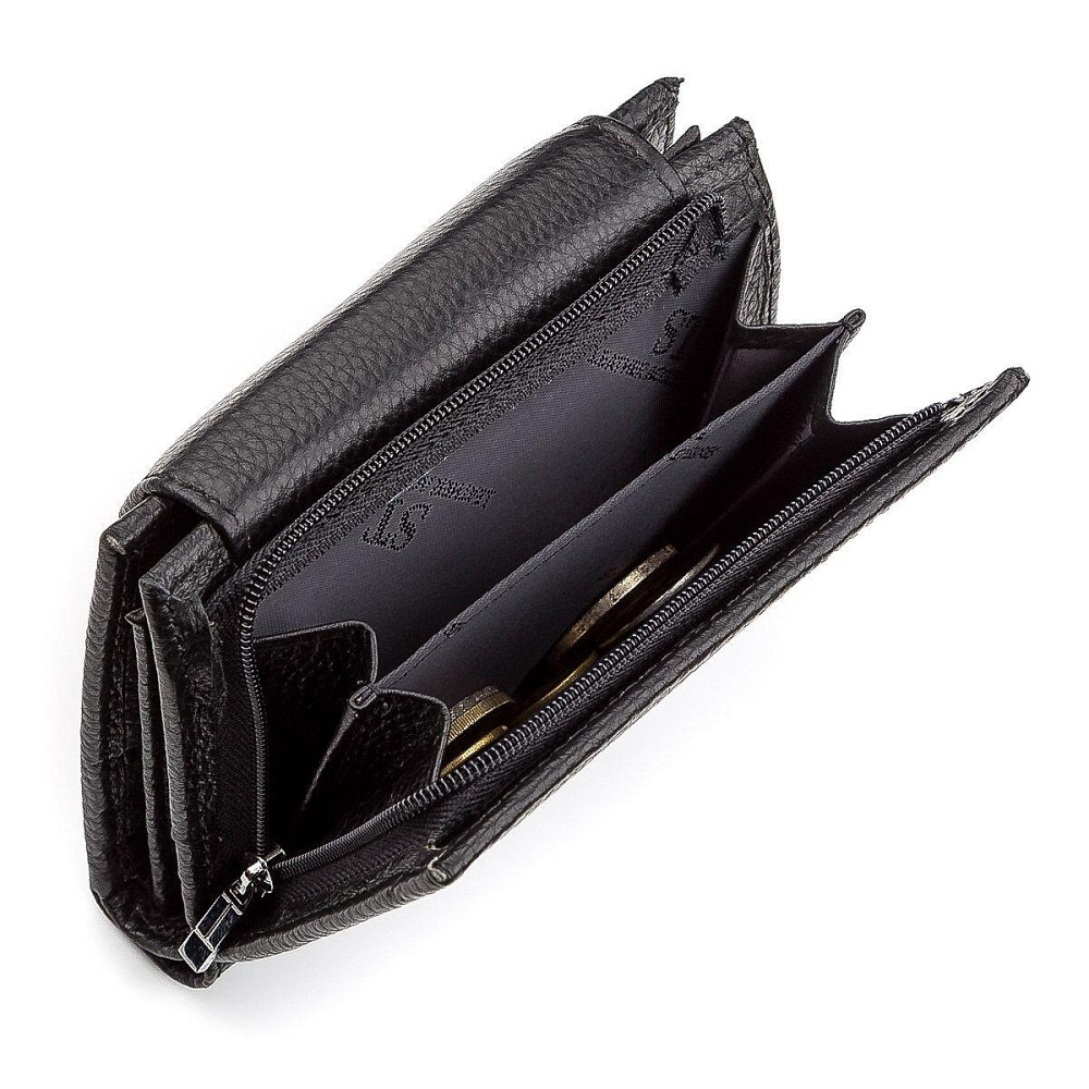 Кошелек женский компактный Черный (ST Leather) Киев - изображение 4