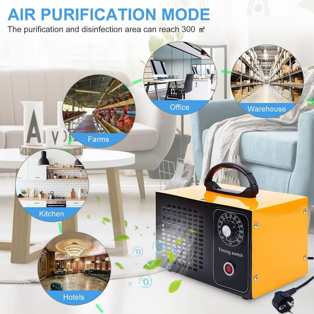 Генератор озона HDZ-32g очиститель воздуха 32 000 мг/ч, портативный озонатор O3 с таймером удаления запахов Днепр - изображение 3