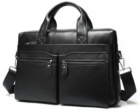 Чоловіча сумка для офіса 39x28×8, портфель папка для ноутбука та паперів SK N76955 чорний Київ