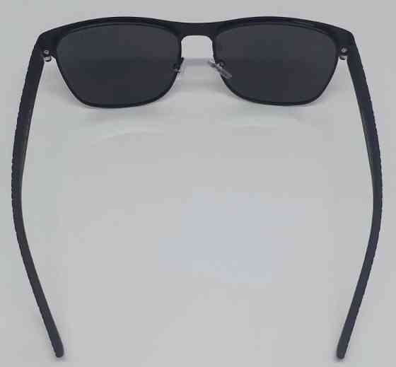 Брендові стильні чоловічі окуляри чорні в чорному металі поляризовано. Київ