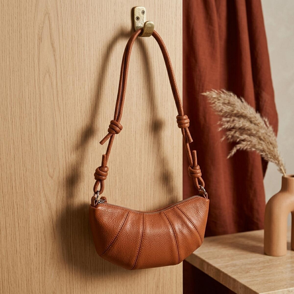 Полукруглая женская сумка из натуральной кожи Vintage 22934 Коричневый Киев - изображение 14