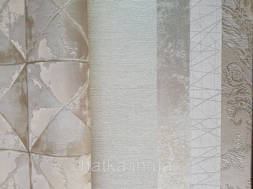 Шпалери вінілові на флізелін Sirpi Alta gamma Sempre 3 квадрати ефект старіння під штукатурку золото бежеві Київ - фото 2
