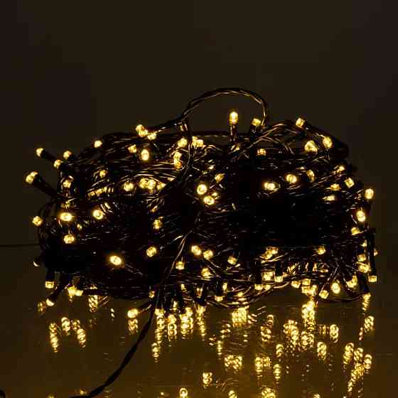 Вулична новорічна гирлянда 30 м, 300 LED, жовта Київ