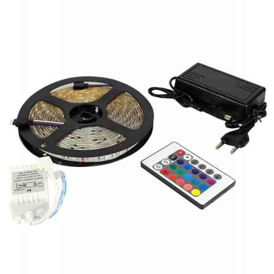 Гирлянда-лента (Rope-Lights) SMD5050-RGB универсальная, пров.:прозрачный, 5м (Разноцветная) 2032 Киев