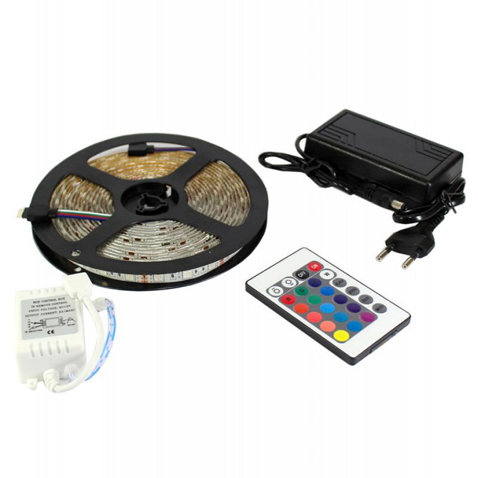 Гирлянда-лента (Rope-Lights) SMD5050-RGB универсальная, пров.:прозрачный, 5м (Разноцветная) 2032 Киев - изображение 6